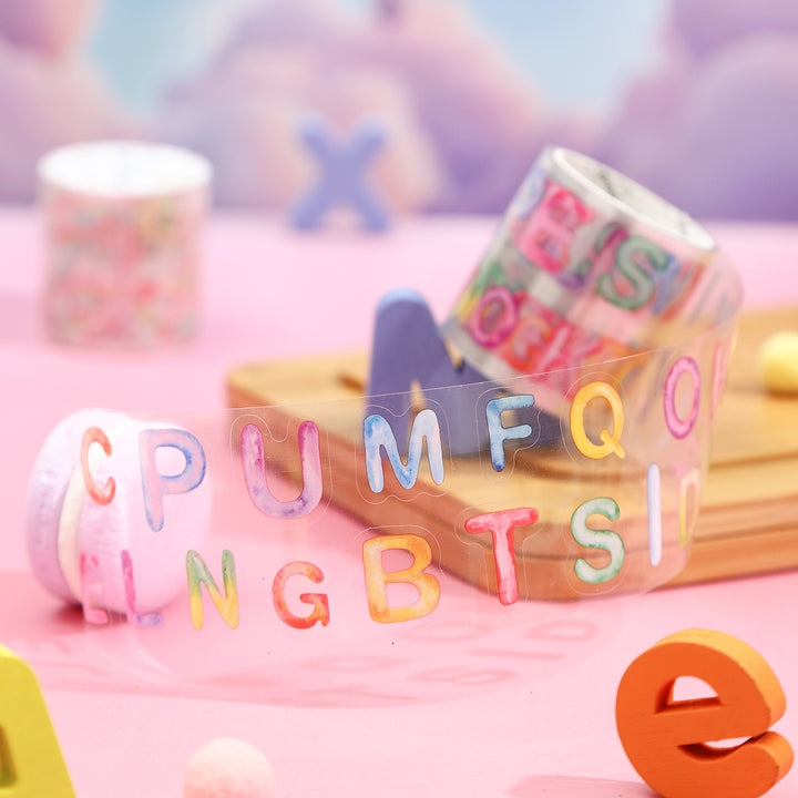 Alphabet Paradise PET Tape Candy Color Letter Craft Supply
