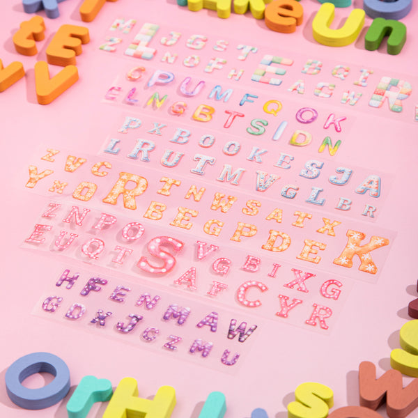 Alphabet Paradise PET Tape Colorful Alphabet for Journal
