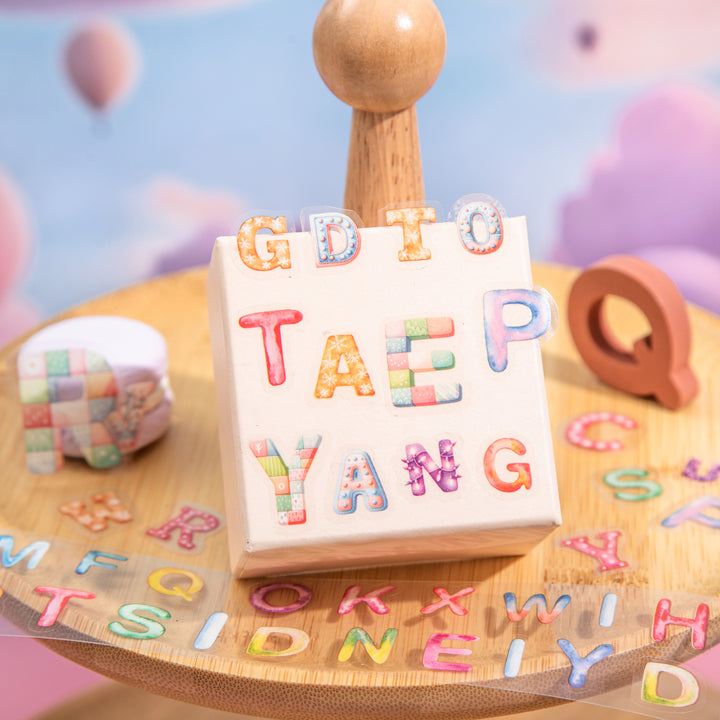 Alphabet Paradise PET Tape English Letter Transparent Stickers