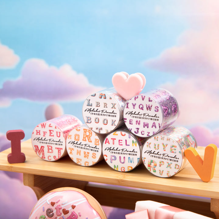 Alphabet Paradise PET Tape Retro Letters for DIY Journals
