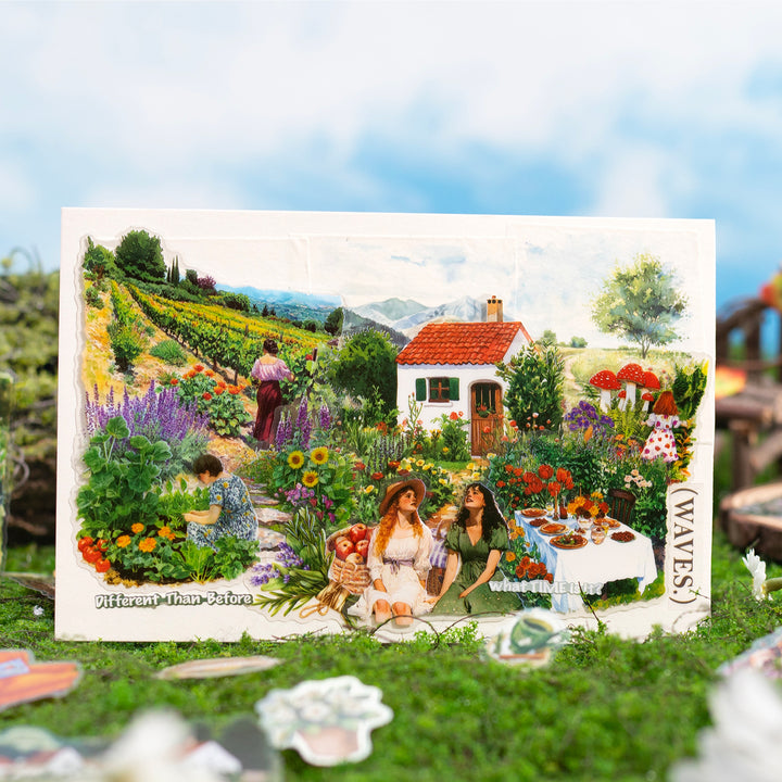 Always Romantic Countryside PET Collage Stickers