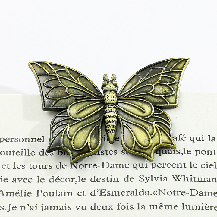 Ancient Bronze Vintage Insect Bookmark Butterfly Dragonfly Design