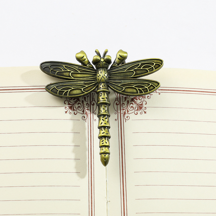 Ancient Bronze Vintage Insect Bookmark Classic Engraved Pattern