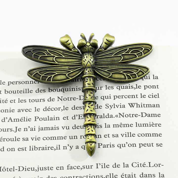 Ancient Bronze Vintage Insect Bookmark Elegant Retro Style