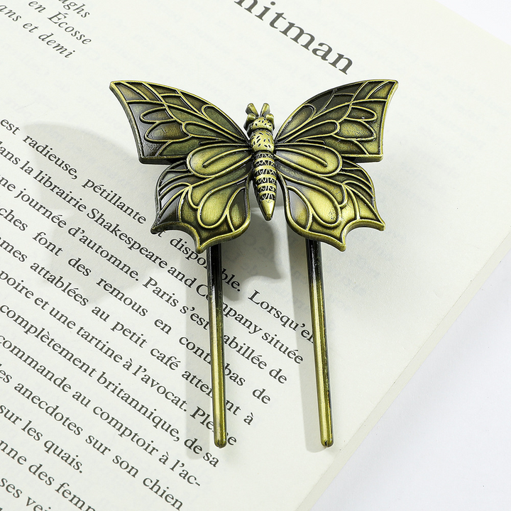 Ancient Bronze Vintage Insect Bookmark Exquisite Handmade Design