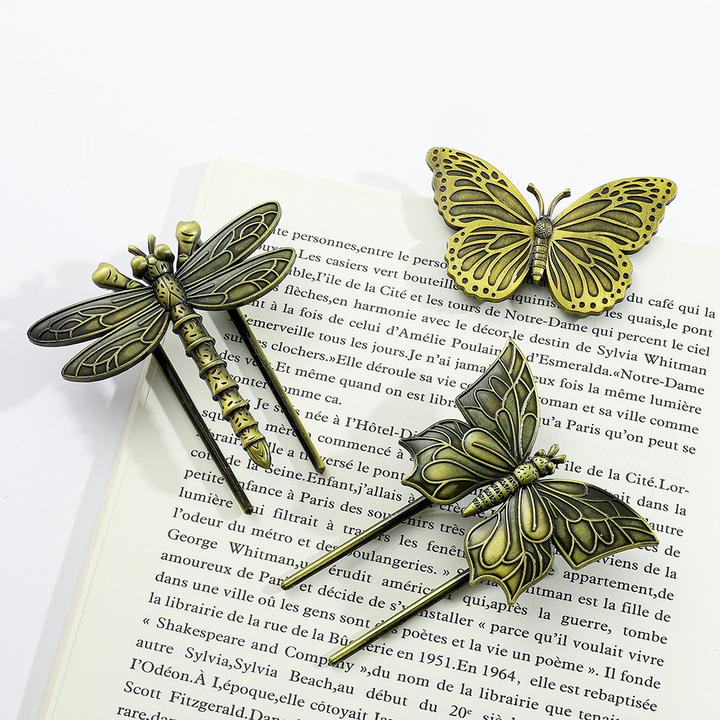 Ancient Bronze Vintage Insect Bookmark Retro Engraved Gift