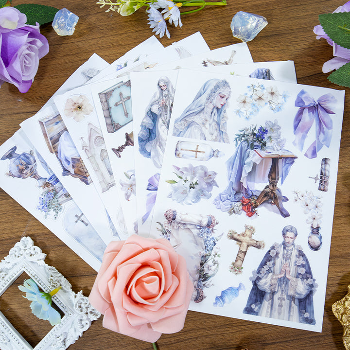 Angel Prayer Sticker Book Characters Style Suitable for Personalization