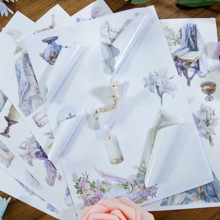 Angel Prayer Sticker Book Elegant Patterns Suitable for Phone Decoration