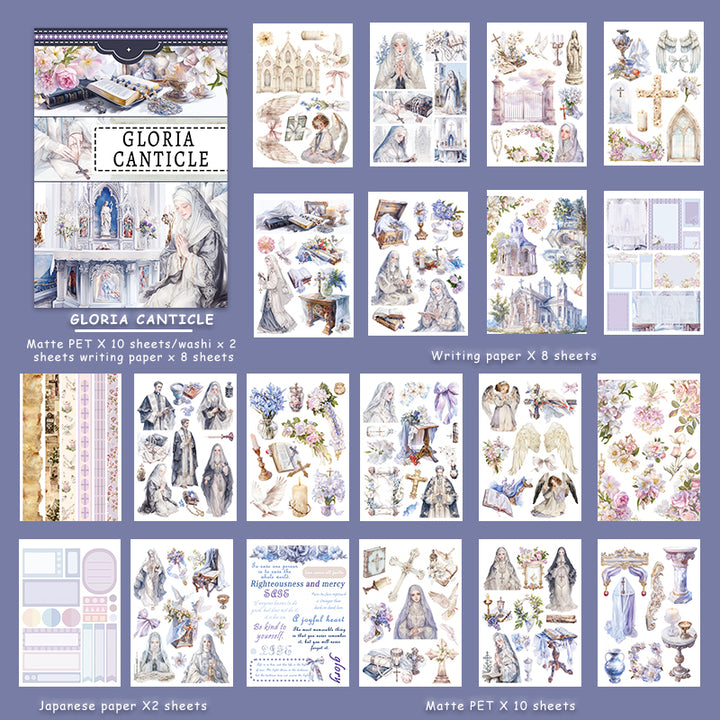 Angel Prayer Sticker Book Religious Theme Suitable for Daily Use