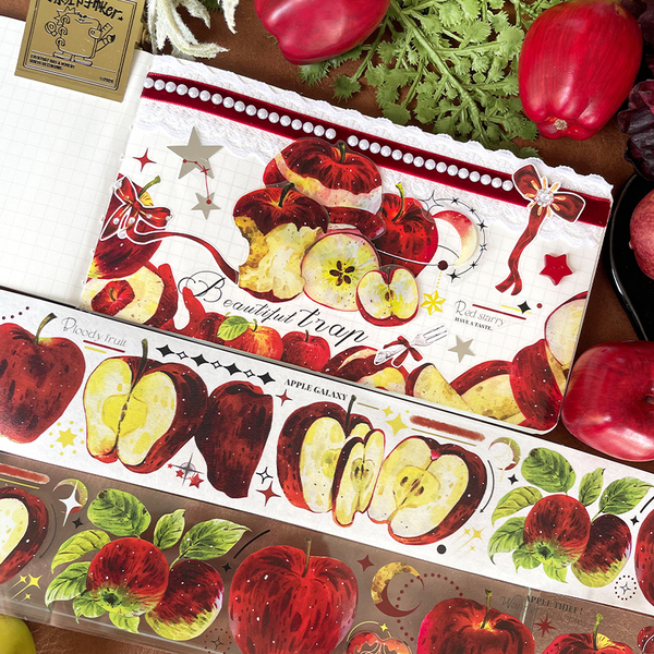 Apple Star Plant Fruit Tape For Journal Lovers