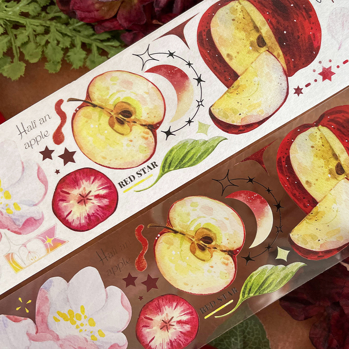 Apple Star Tape For Junk Journals