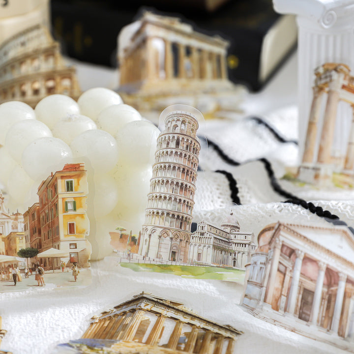 Around the World Travel Stickers City Countryside for Travel Journaling