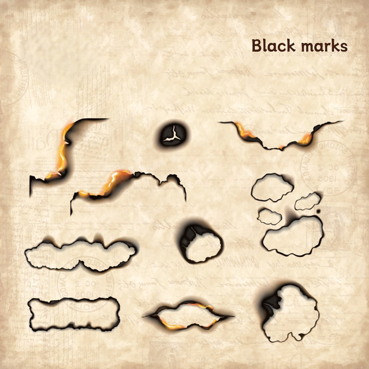 Ash Series Sticker Pack Fire Theme Retro Gothic Stickers for DIY Journal