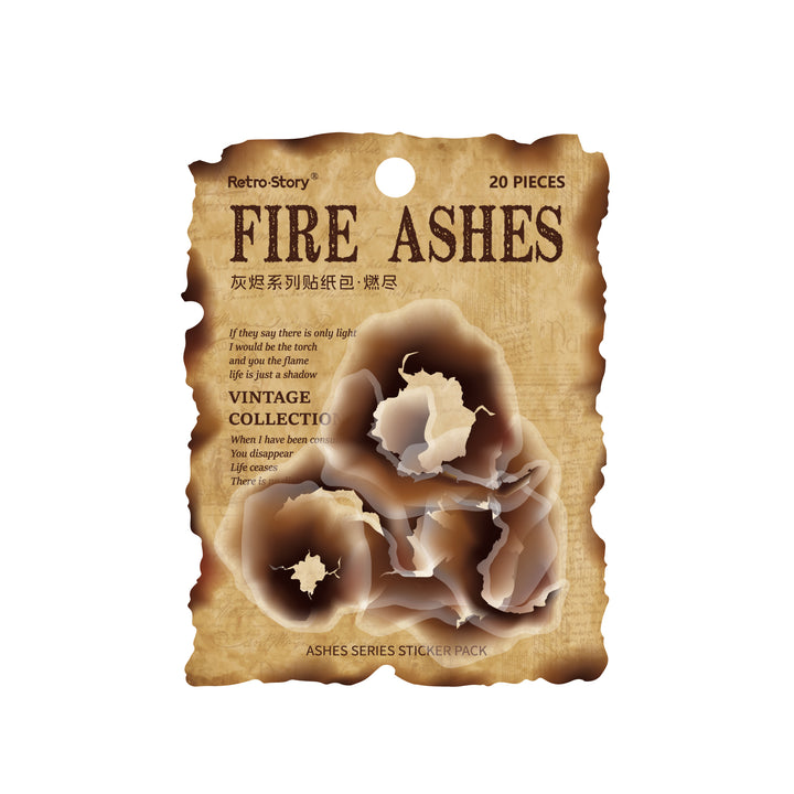Ash Series Sticker Pack Gothic Fire Theme Stickers for Customization