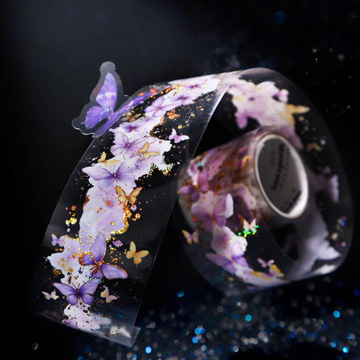 Aswarm of Butterflies Light Bronzing PET Tapes Colorful Designs