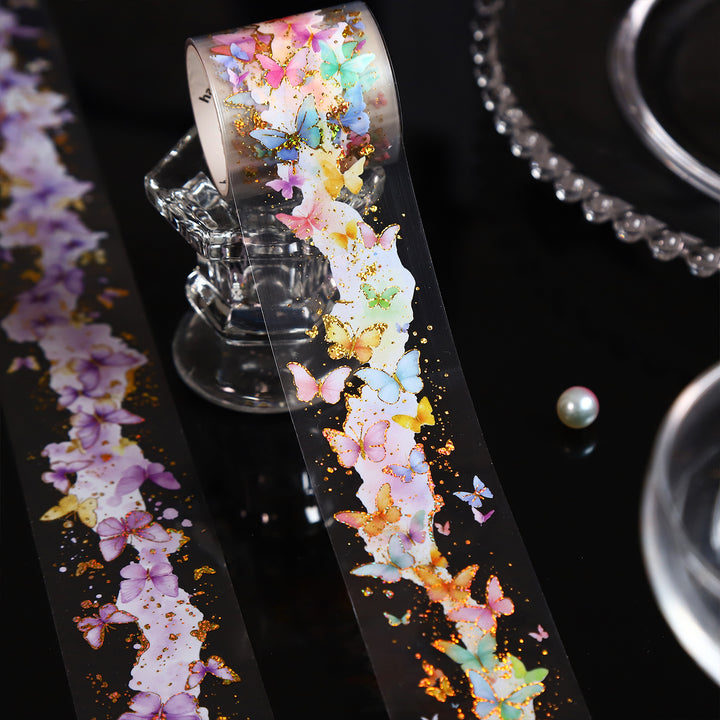 Aswarm of Butterflies Light Bronzing PET Tapes Elegant Design