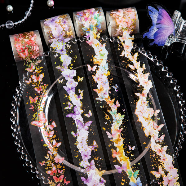 Aswarm of Butterflies Light Bronzing PET Tapes Romantic