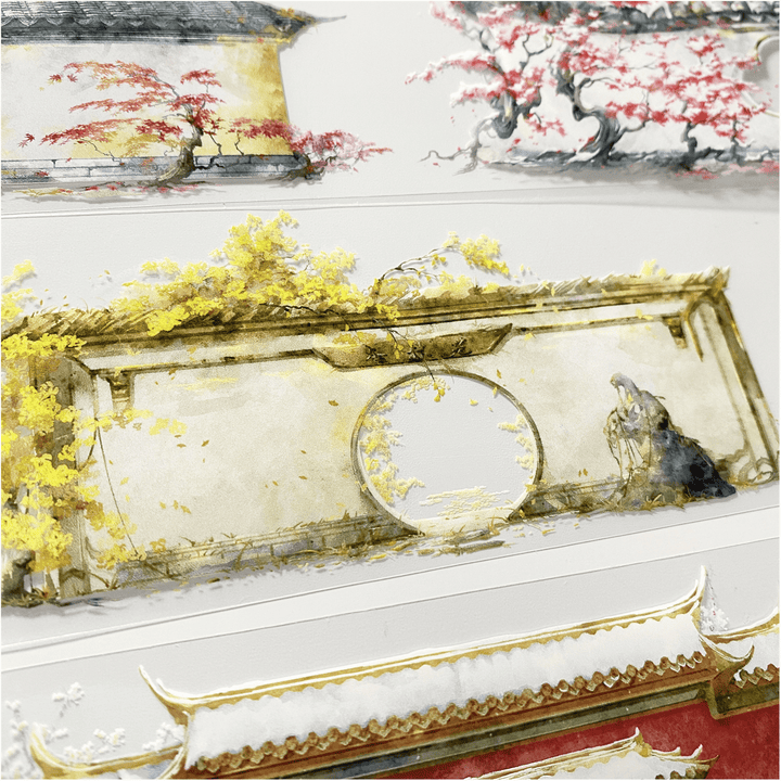 Autumn Garden Wall PET Chinese Style for Mood Boards