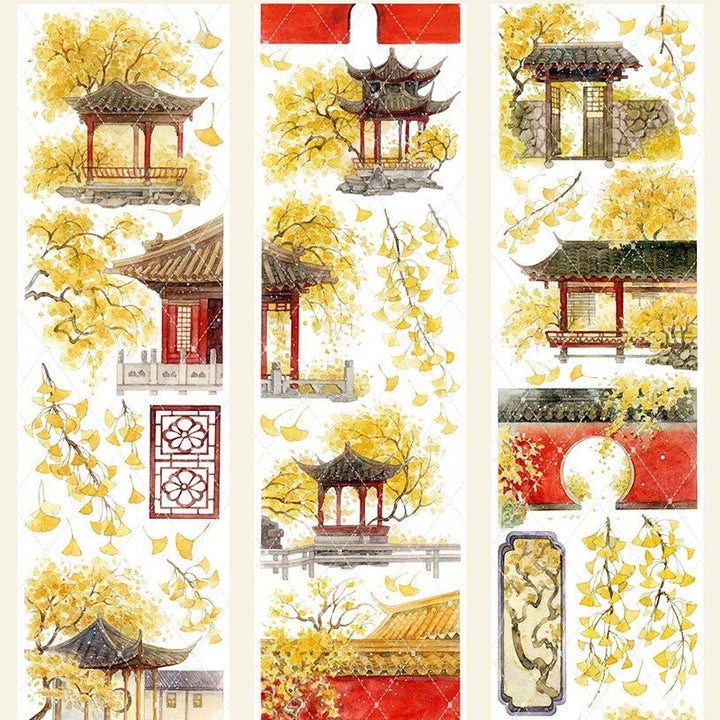 Autumn Palace Chinese Style PET Tape Creative Stickers