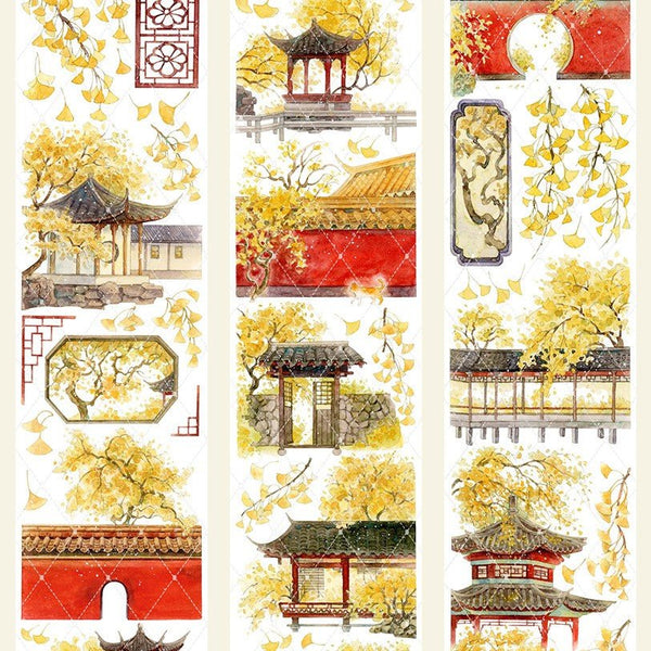 Autumn Palace Chinese Style PET Tape Vintage Style