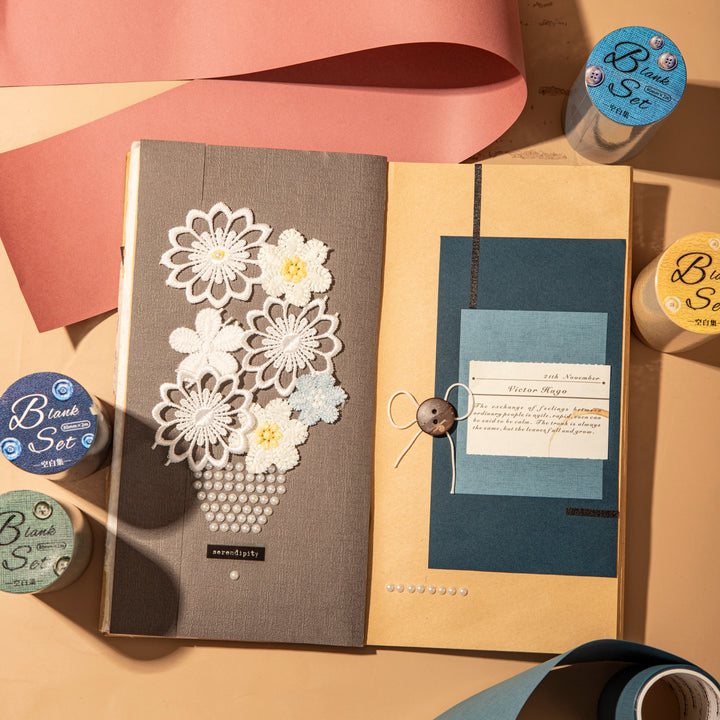 Background Paper Blank Set Neutral Texture Roll