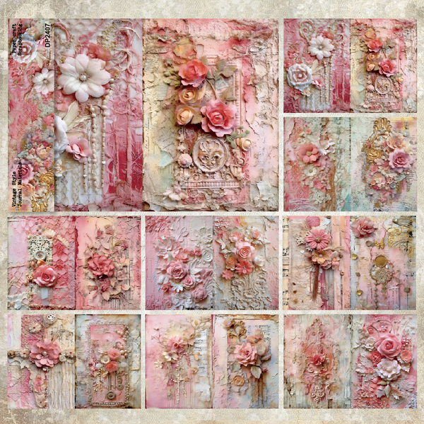 Background Paper Craft Paper Floral Texture Vintage