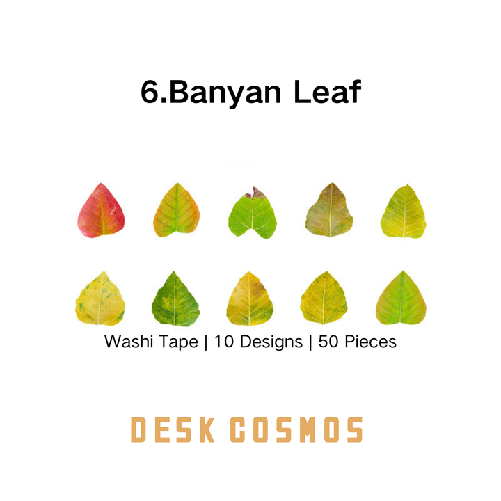 The sticker designs based on the Banyan Leaf come in 10 different styles.