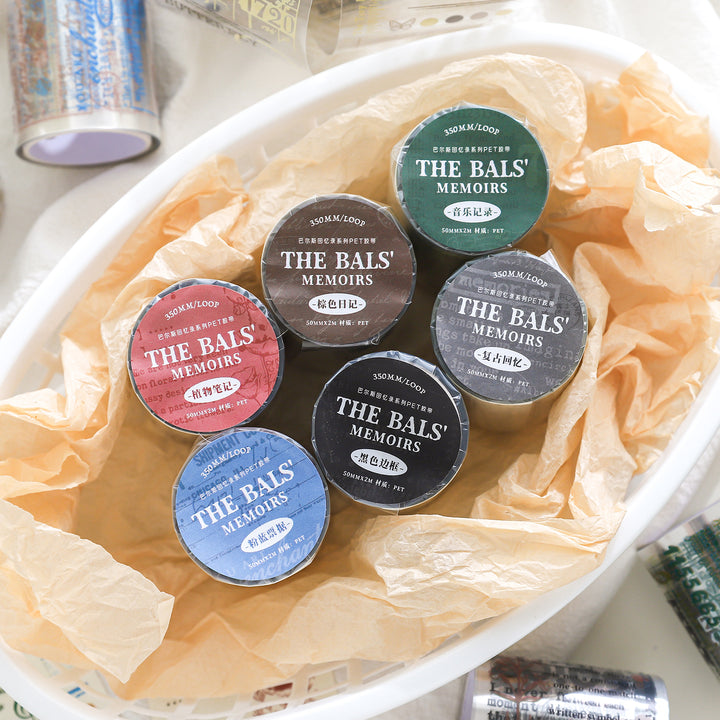 Bars Memoir Series Text and Art Tape Ideal for Scrapbooking