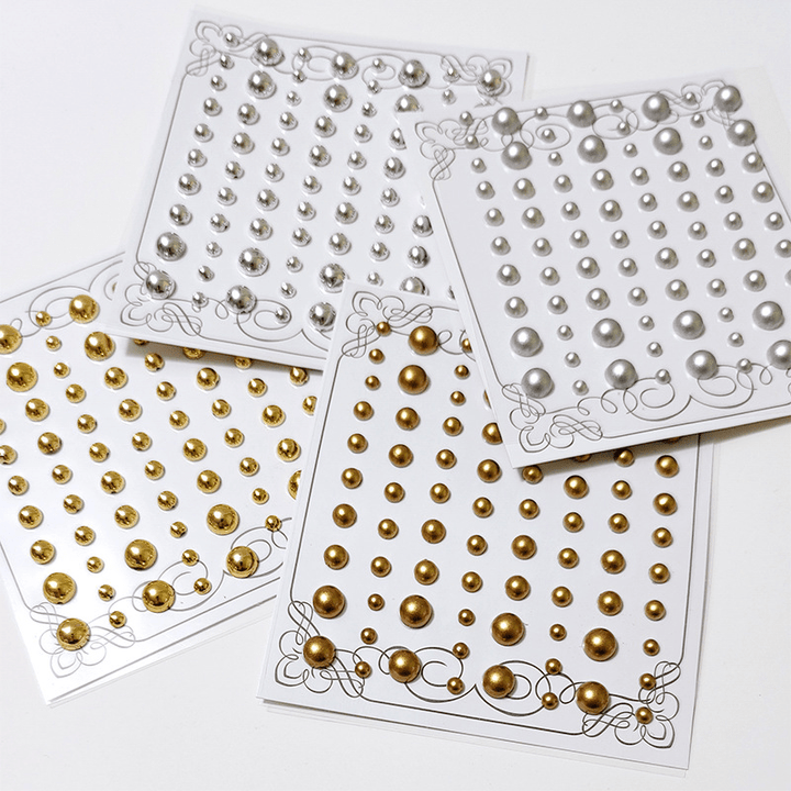 Basic Polka 3D Pearl Stickers Vintage Fashion Look