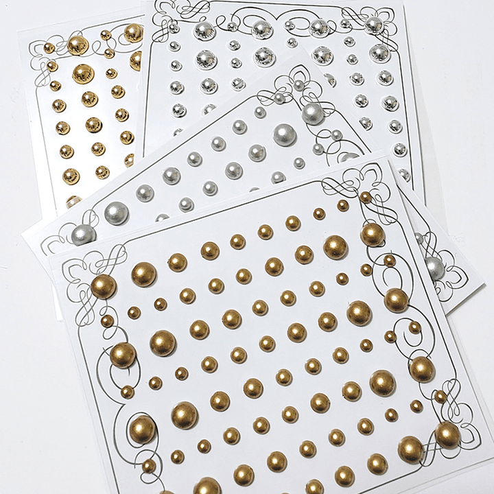 Basic Polka Pearl Stickers Acrylic Beads Aesthetic Embellishments