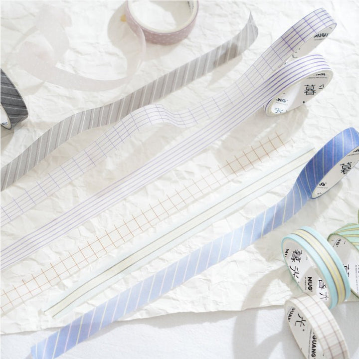 Basic Style Washi Tapes Colorful Backgrounds Perfect for Journals