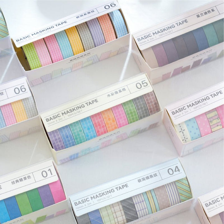 Basic Style Washi Tapes Creative Backgrounds for Scrapbook Projects