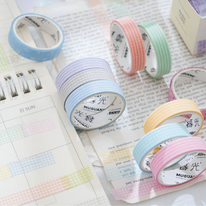 Basic Style Washi Tapes Versatile Backgrounds for DIY Crafting