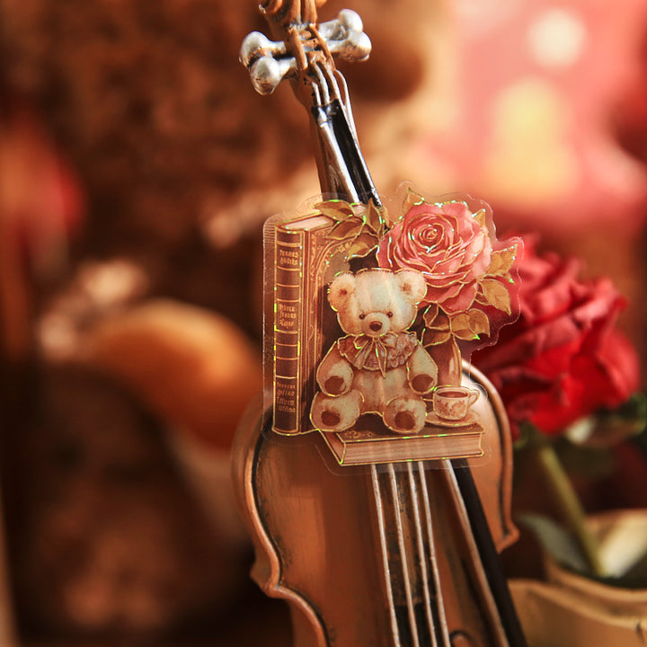 Bear Romance House Romantic Animal Stickers for Crafts