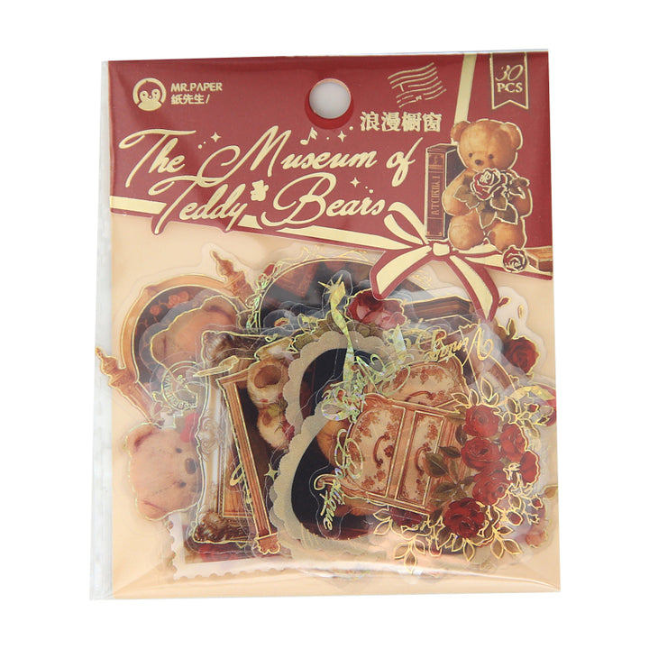 Bear Romance House Romantic Stickers for Art Projects