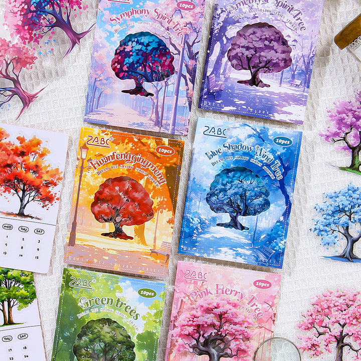 Beautiful Dreams and Shadows Tree Stickers for Journal Decoration