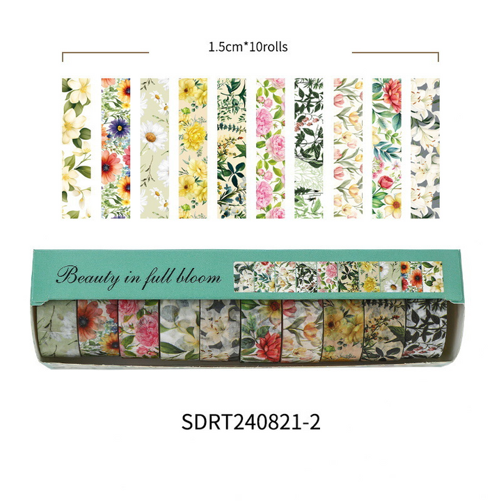 Beauty in Full Bloom Floral Washi Tape Ideal for Home Decoration