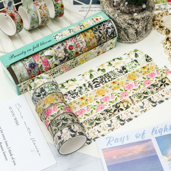 Beauty in Full Bloom Washi Tape Floral Elegant Set