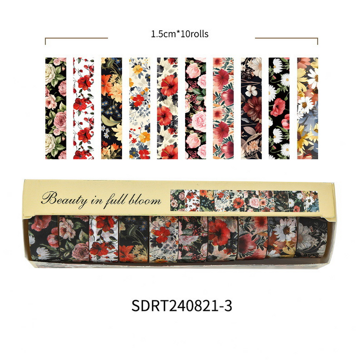 Beauty in Full Bloom Washi Tape Perfect for Planners and Journals
