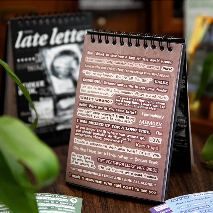 Belated Letter Journal Stickers Glossy Finish for Writing Decoration