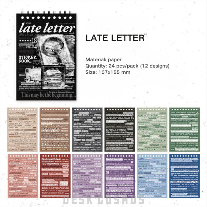 Belated Letter Journal Supplies Vintage Romance Alphabet Stickers