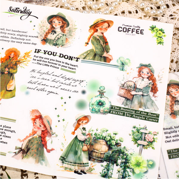 Berlin Girl Sticker Book Artistic Fashion Scrapbook