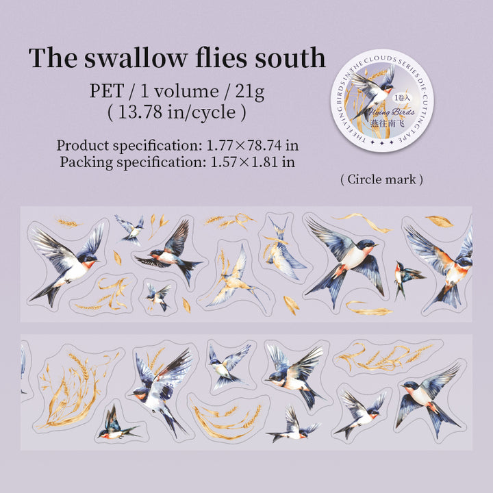 Birds Among the Clouds Tape for Nature Scrapbooking