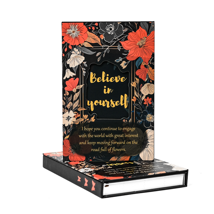 Black Flower Style Characters Notebook Retro Style