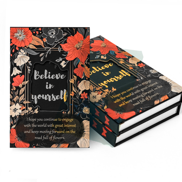 Black Flower Style Portable Notebook for Characters Journaling