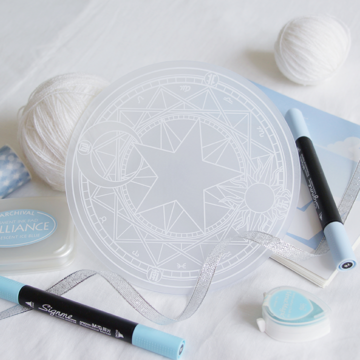 Black Gold Magic Series Acrylic Cutting Mat with Mysterious Magic Design for Scrapbooking