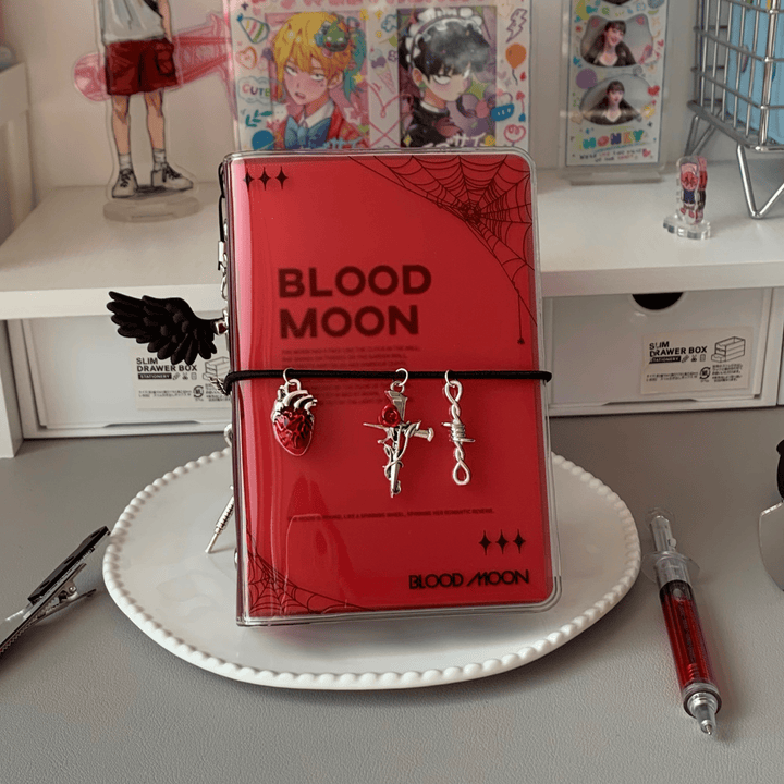 Blood moon A7 Gothic Memo Book Dark and Mystical