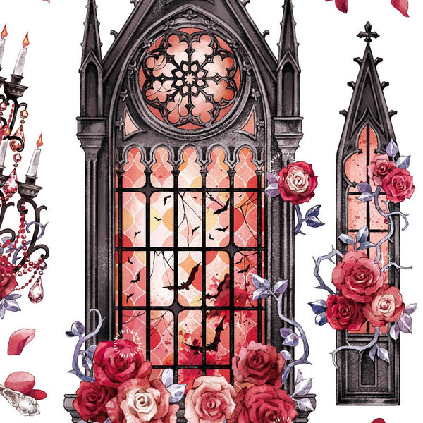 Bloodmoon Hunt magical aesthetic collage for scrapbook