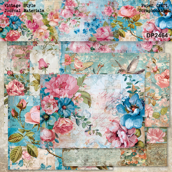 Blooming Floral Romantic Floral Craft Paper Tearable Design