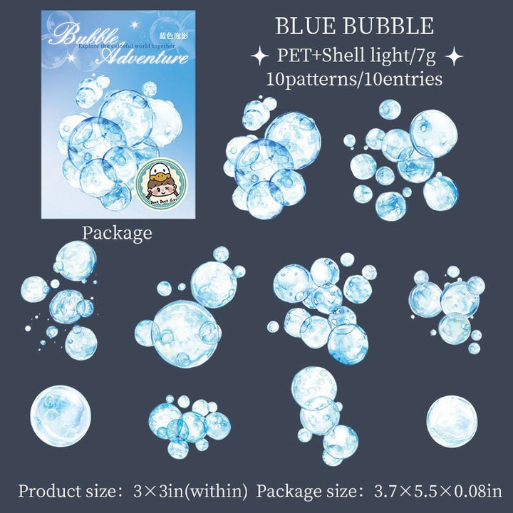 Bubble Adventure PET Stickers for Personalized Decoration
